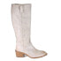 Фото #1 товара Diba True Fig Garden Knee High Pull On Round Toe Womens Off White Casual Boots