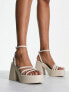Фото #1 товара schuh Sia platform heeled sandals in ecru