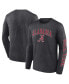 Фото #1 товара Men's Heather Charcoal Alabama Crimson Tide Distressed Arch Over Logo Long Sleeve T-shirt