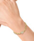 Фото #3 товара EFFY® Diamond Heart Pavé Curb Link Bracelet (1/3 ct. t.w.) in 14k Gold