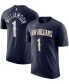 Фото #1 товара Men's Zion Williamson Navy New Orleans Pelicans Name & Number T-shirt