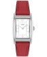 ფოტო #1 პროდუქტის Women's Reese Red Leather Watch 24mm
