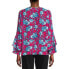 The Pioneer Woman Cascade Capelet Ruffle Blouse Women S MultiColor 100%Polyester