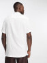 ASOS DESIGN regular fit viscose shirt with revere collar in white