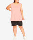 ფოტო #4 პროდუქტის Plus Size Fit N Flare Tank Top