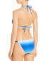 Aqua Swim 285400 Women Ombre Triangle Bikini Top Swimwear, Size Large