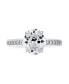 Traditional Timeless 3CT AAA CZ 8x10 MM Brilliant Cut Oval Solitaire Engagement Ring For Women Cubic Zirconia Pave Filigree Band .925 Sterling Silver