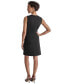 Women's Flyaway-Collar Hardware-Trim A-Line Dress