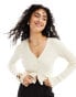 Фото #1 товара Vero Moda ribbed knit cardigan in cream