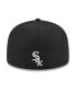 ფოტო #4 პროდუქტის Men's Black Chicago White Sox Game Day Overlap 59FIFTY Fitted Hat