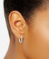 ფოტო #2 პროდუქტის Cubic Zirconia Pavé Extra Small Hoop Earrings in Sterling Silver, 0.5", Created for Macy's