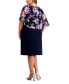 Фото #2 товара Plus Size Printed Popover Sheath Dress