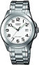 Фото #2 товара Мужские часы кварцевые с серебряным браслетом Casio Men's Stainless Steel Quartz Watch MTP-1259PD-7B