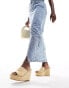 Фото #1 товара ALDO Midsommar platform wedge mules in open natural