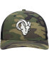 Фото #3 товара Men's Camo, Black Los Angeles Rams Trucker Adjustable Hat