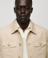 ფოტო #3 პროდუქტის Men's Pockets Detail Suede Effect Overshirt