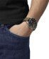ფოტო #4 პროდუქტის Men's Swiss T-Touch Connect Solar Beige Textile & Leather Strap Smart Watch 48mm