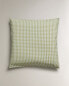 Cotton check pillowcase