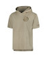 Men's Khaki Chicago Cubs Neutral Short Sleeve Hoodie T-shirt