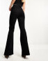 ASOS DESIGN sculpting super stretch flare jeans in black