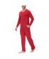 ფოტო #3 პროდუქტის Men's Two Piece Henley Pajama Set