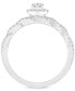 Diamond Halo Twist Bridal Set (1/2 ct. t.w.) in 14k White Gold