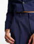 ASOS DESIGN wide suit short in navy