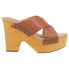 Фото #1 товара Dingo Driftwood Studded Platform Womens Brown Casual Sandals DI849-230
