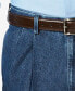 Men's Stretch Denim Classic-Fit Pleated Pants