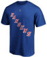 ფოტო #2 პროდუქტის Men's Alexis Lafrenière Blue New York Rangers Authentic Stack Name and Number T-shirt