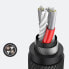 Фото #2 товара Rozdzielacz kabla AUX 3.5 mm męski do słuchawek i mikrofonu żeński 20cm czarny