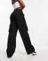 Urban Classics straight leg cargo trousers in black