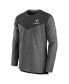 Men's Charcoal New Orleans Saints Sideline Lockup Performance Quarter-zip Jacket