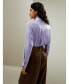 ფოტო #2 პროდუქტის Silk Turtleneck Ribbon Blouse for Women