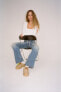 Фото #2 товара Комбинированные джинсы trf wide-leg со средней посадкой ZARA