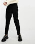 ASOS DESIGN seamed waist trouser in black