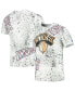Фото #1 товара Men's White New York Knicks Gold Foil Splatter Print T-shirt