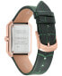 ფოტო #3 პროდუქტის Salvatore Women's Swiss Green Leather Strap Watch 27x34mm