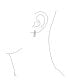 ფოტო #2 პროდუქტის Elegant Bridal Modern CZ Pave Encrusted White Simulated Pearl Mini Hoop Drop Huggie Earrings For Women Wedding