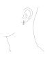 Фото #2 товара Elegant Bridal Modern CZ Pave Encrusted White Simulated Pearl Mini Hoop Drop Huggie Earrings For Women Wedding