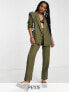 Фото #1 товара 4th & Reckless Petite straight leg tailored trouser co ord in khaki