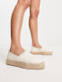 South Beach frayed espadrille in cream