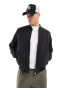 Фото #1 товара ONLY & SONS lightweight bomber jacket in black