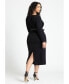 Фото #2 товара Платье женское ELOQUII с V-образным вырезом, черное, 28 размер