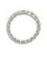 Suzy Levian Sterling Silver Oval U-Shape Cubic Zirconia Eternity Band Ring