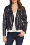 Фото #2 товара Chelsea28 Black Nocturnal Garden Women Print Faux Leather Jacket Sz. XS 151223