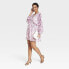 Фото #2 товара Women's Balloon Sleeve Mini Dress - A New Day Cream/Purple Floral L