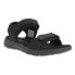 Propet Travelactiv Aspire Footbed Womens Black Casual Sandals WST053P-BLK