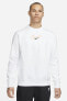 Фото #1 товара Sportswear 3D Swoosh Graphic Fleece Crew Sweatshirt Polarlı Sweatshirt Beyaz