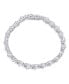 ფოტო #3 პროდუქტის Clear 20 CT Cubic Zirconia CZ Tennis Bracelet Heart Shape For Women Rhodium 7.5 Inch